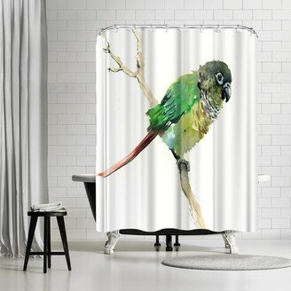 71 x 74 Shower Curtain, Conure Parakeet Parrot by Suren Nersisyan