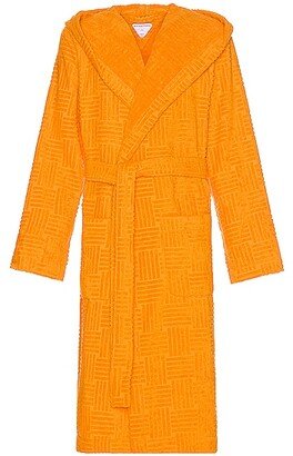 Intreccio Cotton Terry Bathrobe in Tangerine