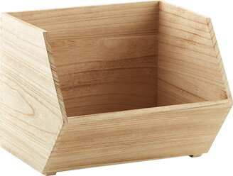 Large Stackable Wood Bin