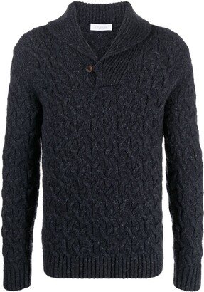 Off-Centre Button Knit Jumper