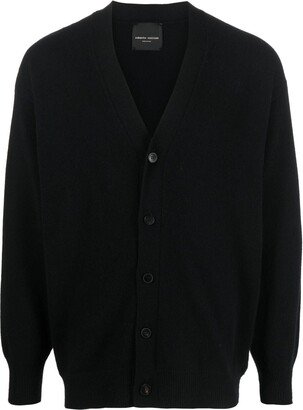 V-neck merino-cashmere-blend cardigan