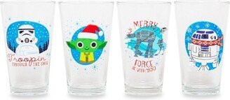 Silver Buffalo Star Wars Holiday Fun 16-Ounce Pint Glasses | Set of 4