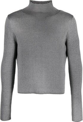 Ribbed Mock-Neck Jumper