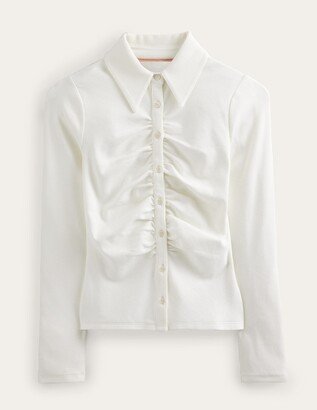 Ruched Front Jersey Shirt