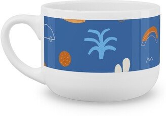 Mugs: Summer Dayz - Blue Latte Mug, White, 25Oz, Blue