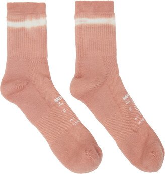 Pink Tie-Dye Socks