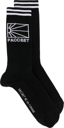 Side Logo-Print Socks