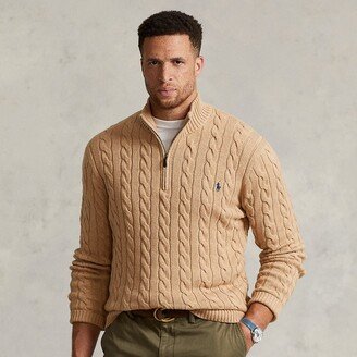 Ralph Lauren Cable-Knit Cotton Quarter-Zip Sweater