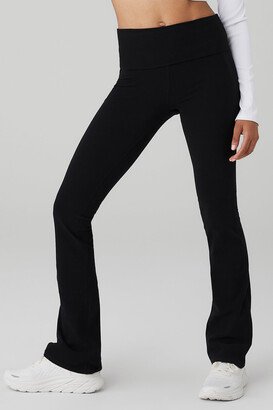 Alosoft Foldover Bootcut Legging in Black, Size: 2XS |