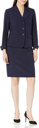 Women's 3 BTN Notch Collar Jackt/Skirt