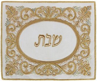 Nua Challah cover Hand Embroidered Gold With Crystals 19x24