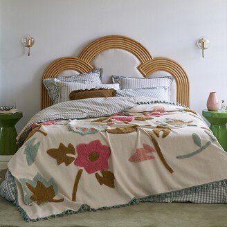 La Redoute Interieurs Samarkand Floral Tufted 100% Cotton Bedspread