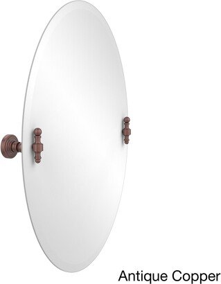 Retro Wave Collection Unframed Oval Tilt Wall Mirror