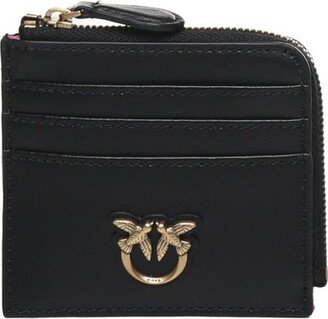 Logo Plaque Zipped Around Wallet-AB