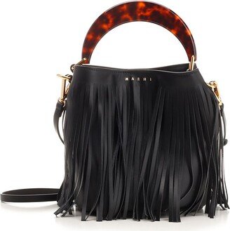 Venice Fringe Detailed Small Bucket Bag