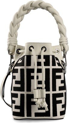 FF Embroidered Drawstring Bucket Bag