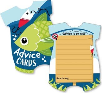 Big Dot Of Happiness Let's Go Fishing Wish Card Baby Shower Activities Shaped Advice Cards Game 20 Ct