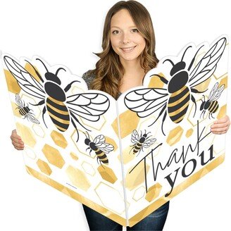 Big Dot Of Happiness Little Bumblebee Thank You Giant Greeting Card Shaped Jumborific Card 16.5 x 22