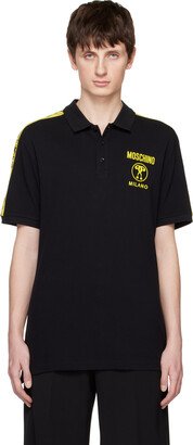 Black Double Question Mark Polo