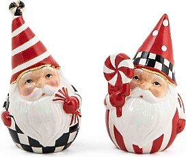 Mackenzie-Childs Peppermint Salt and Pepper Set