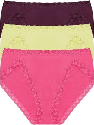 Blisss French Cut 3-Pack (Deep Plum/Lime Cream/Full Bloom) Women's Underwear