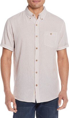 Linen Blend Short Sleeve Oxford Shirt