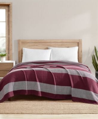 Boylston Stripe Cotton Reversible Blankets