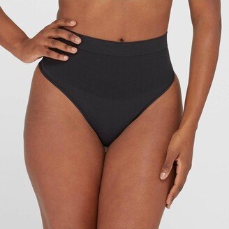 ASSETS by SPANX Women' All Around Smoother Thong - Black XL