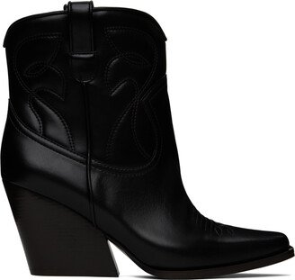 Black Cowboy Ankle Boots