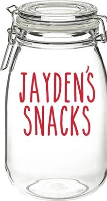 Personalised Snacks Vinyl Sticker Decal Transfer Label For Storage Jar, Container, Lunch Box, Kitchen Organisation. Any Name Personalised