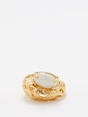 Paola Sighinolfi Mayge Moonstone & 18kt Gold-plated Ring