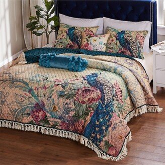 Eden Peacock 3-Pc. Quilt Set, King/California King