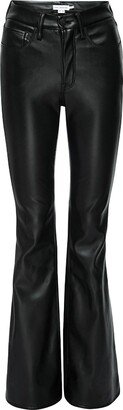Good Legs Flared Faux Leather Pants