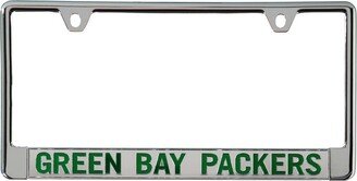 Stockdale Multi Green Bay Packers Metal Frame Acrylic Bottom Inlaid Mirror License Plate Frame
