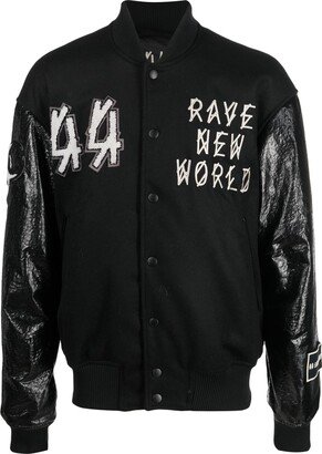 44 LABEL GROUP Grad logo-patch bomber jacket