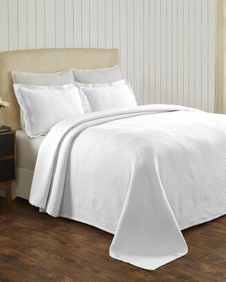 Cascade Jacquard Matelasse 3Pc Cotton Bedspread Set-AB