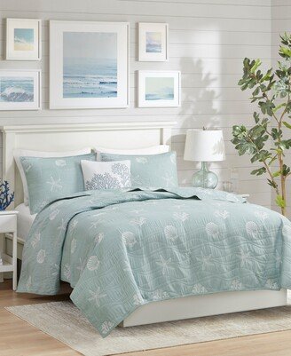 Seaside Reversible 4-Pc. Quilt Set, Full/Queen