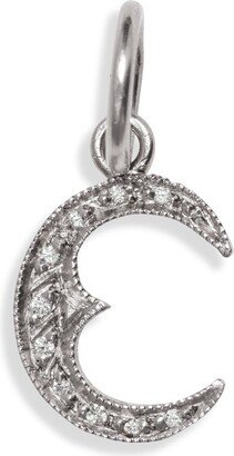 Pavé Initial Platinum Charm