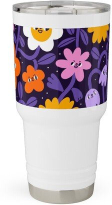 Travel Mugs: Extremely Wicked, Evil And Vile Halloween Garden - Purple Travel Tumbler, 30Oz, Purple