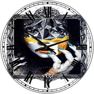 Designart Urban Lady Style Oversized Modern Wall Clock - 36