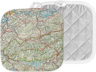 Smoky Mountains Map Hot Pad - Pot Holder Gift Kitchen