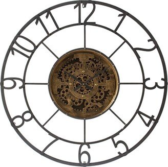 Round Decorative Gear Iron Wall Clock