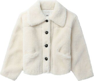 Buttoned Faux-Fur Jacket