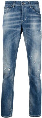 Distressed Mid-Rise Jeans-AB