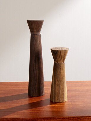 The Conran Shop Walnut and Teak Wood Salt and Pepper Grinder Set