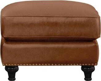 Hobson Leather Ottoman - Abbyson Living