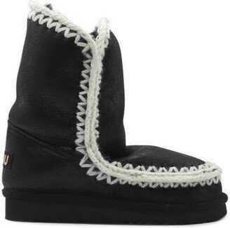 Eskimo Contrast-Stitched Wedge Ankle Boots