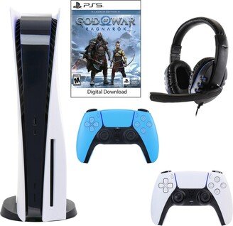 Sony PlayStation 5 Core Console with God of War: Ragnarok with Headset and DualSense Controller in Starlight Blue