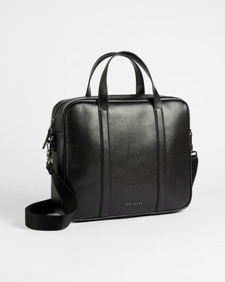 Saffiano Leather Document Bag in Black