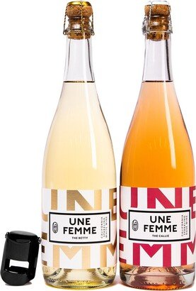 Une Femme Wines Bubbly Duo Pack: Sparkling Wine Duo + Wine Stopper